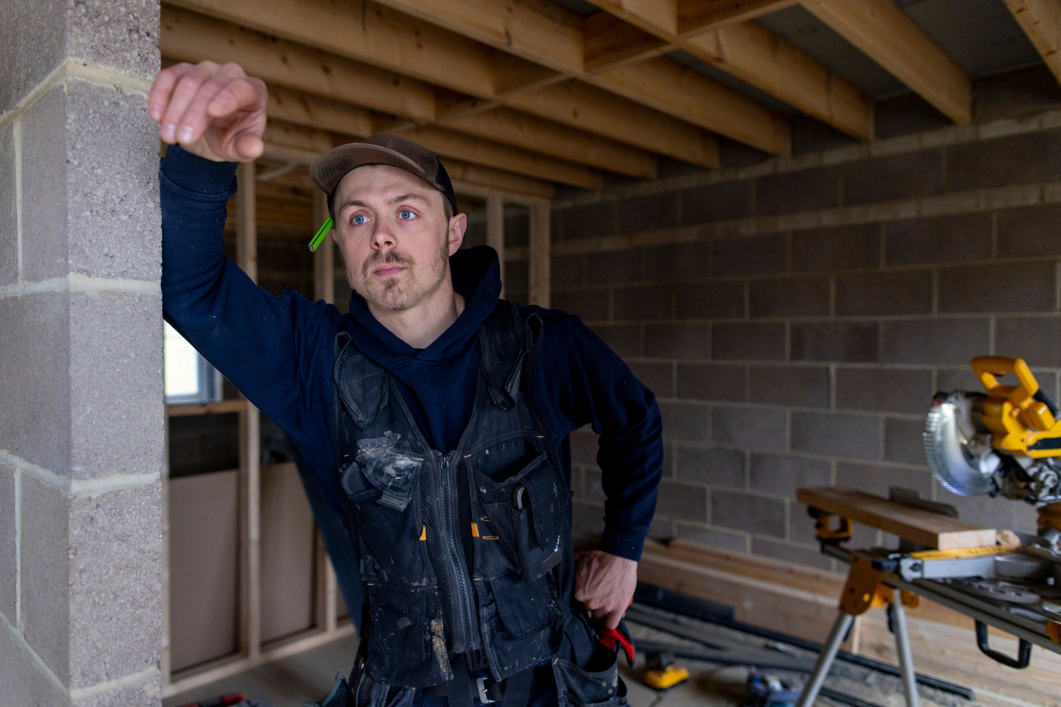 Professional engineer on site